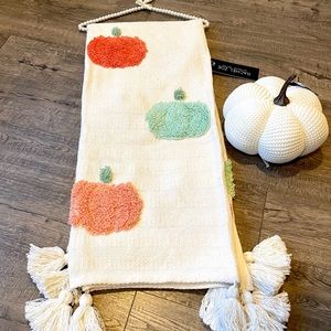 Rachel Zoe Embroidered Pumpkin Throw Blanket